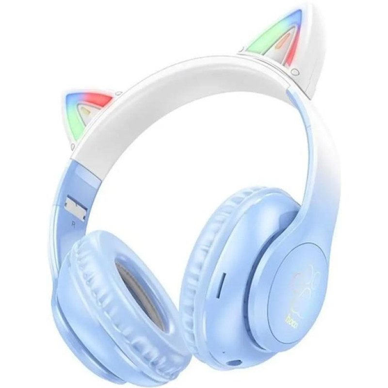 Bluetooth Stereo Hoco W42 Cat Ear crystal blue