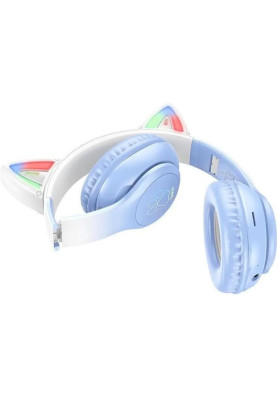 Bluetooth Stereo Hoco W42 Cat Ear crystal blue