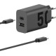 МЗП Motorola 50W Duo USB-C/ USB-A to USB-C cable (SJMC502) black UA