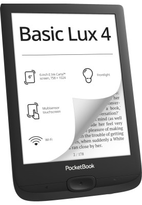 Електронна книга PocketBook 618 Basic Lux 4 Ink Black (PB618-P-CIS)