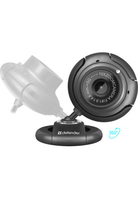 WEB-камера Defender G-lens C-2525HD black+мікрофон UA