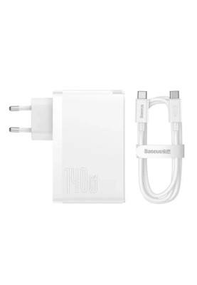 МЗП Baseus GaN5 Pro 140W Fast Charger USB-A/2USB-C USB-C (CCGP100202) white