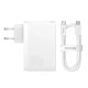 МЗП Baseus GaN5 Pro 140W Fast Charger USB-A/2USB-C USB-C (CCGP100202) white