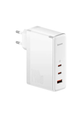 МЗП Baseus GaN5 Pro 140W Fast Charger USB-A/2USB-C USB-C (CCGP100202) white