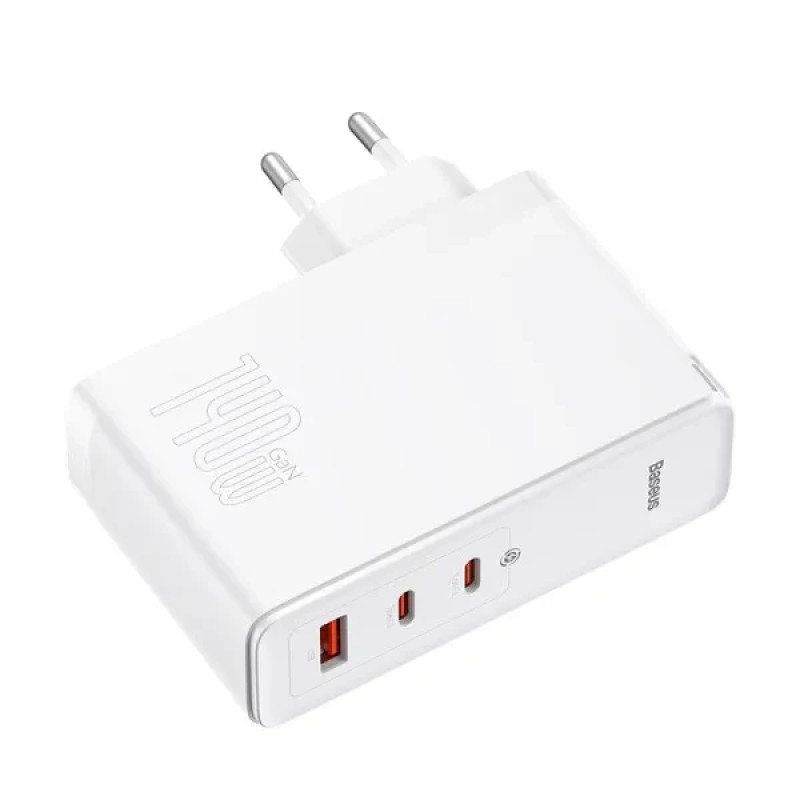 МЗП Baseus GaN5 Pro 140W Fast Charger USB-A/2USB-C USB-C (CCGP100202) white