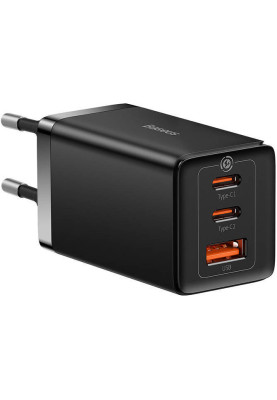 МЗП Baseus GaN5 Pro 65W USB-A/2USB-C cable Type-C to Type-C (CCGP120201) 1m black