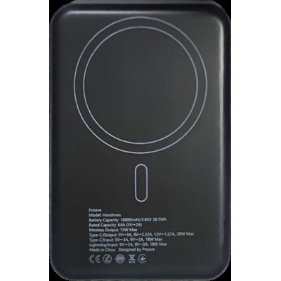 Power Bank Proove Hoodman Magnetic 10000mAh 20W black (PBH120010001) UA