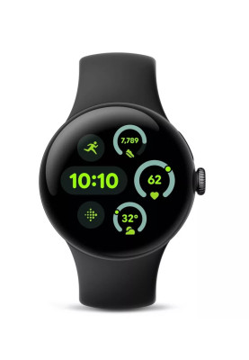 Smart Watch Google Pixel Watch 3 45mm Bluetooth / WiFi Matte Black/Obsidian Band Global version