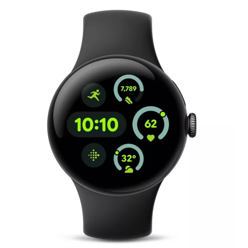 Smart Watch Google Pixel Watch 3 45mm Bluetooth / WiFi Matte Black/Obsidian Band Global version