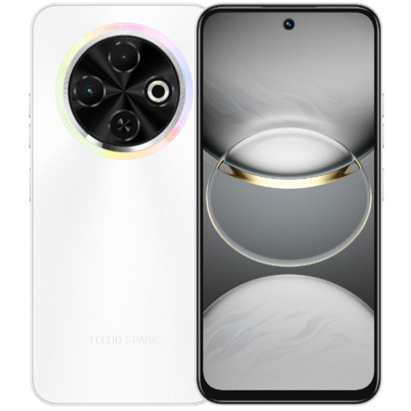 Смартфон Tecno Spark 30c (KL5n) 4/128Gb NFC Orbit White (4894947051777) UA UCRF