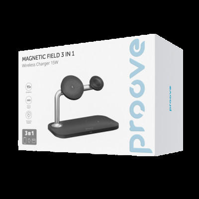 БЗП 3in1 15W Proove Magnetic Field black (WSMF15010001) UA