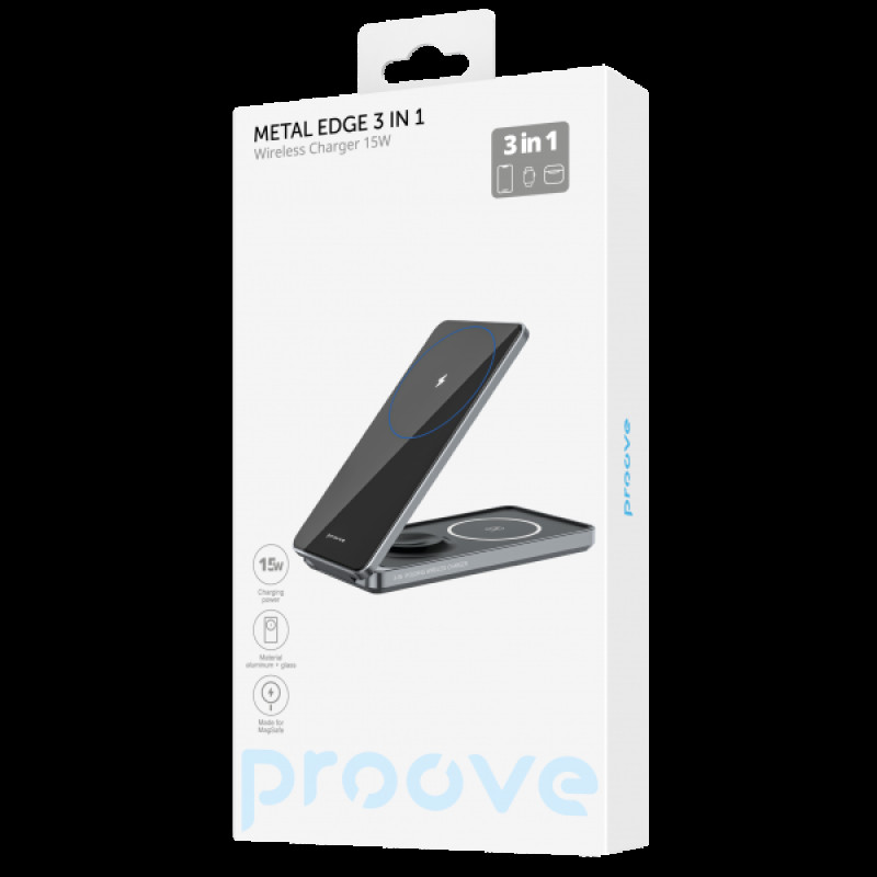 БЗП 3in1 15W Proove Metal Edge black (WSME15010001) UA
