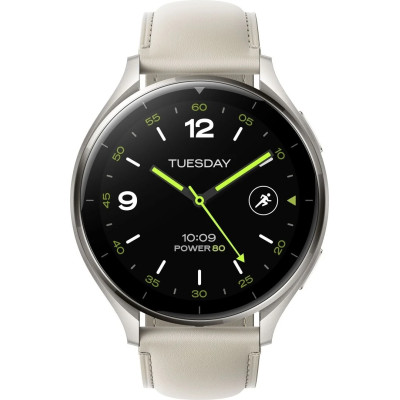 Smart Watch Xiaomi Watch 2 Titan Gray Case With White Leather Strap (BHR9306GL) UA