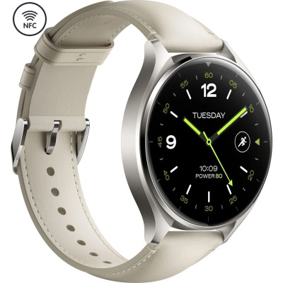 Smart Watch Xiaomi Watch 2 Titan Gray Case With White Leather Strap (BHR9306GL) UA