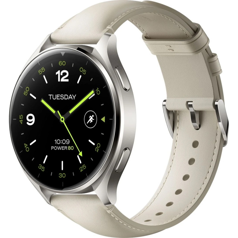 Smart Watch Xiaomi Watch 2 Titan Gray Case With White Leather Strap (BHR9306GL) UA