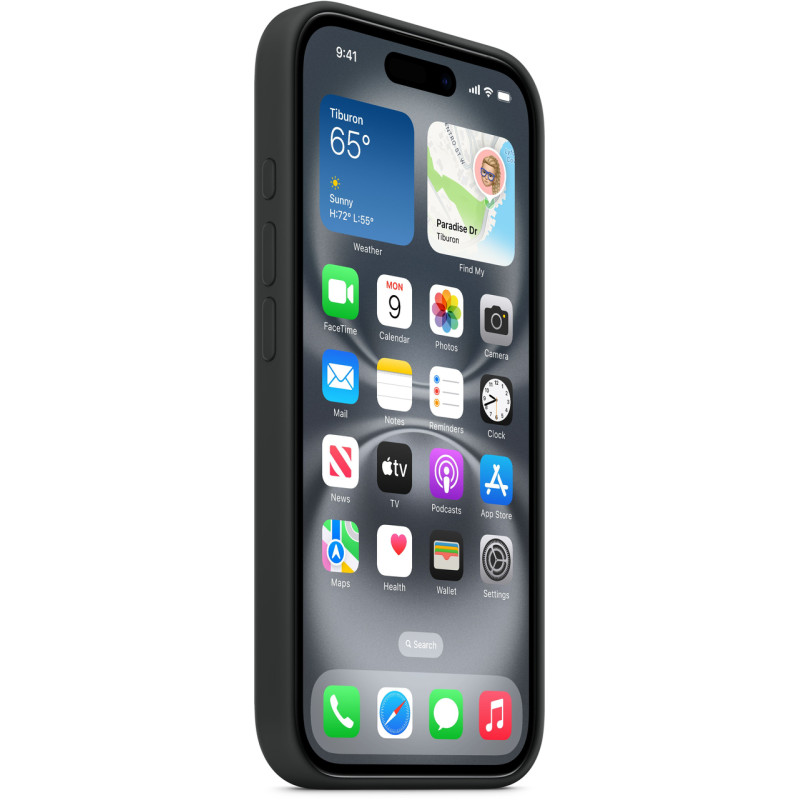 Накладка iPhone 16 Black Silicone Case MagSafe MYY13