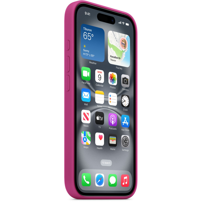 Накладка iPhone 16 Fuchsia Silicone Case MagSafe MYY53