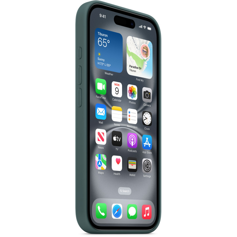 Накладка iPhone 16 Lake Green Silicone Case MagSafe MYY83
