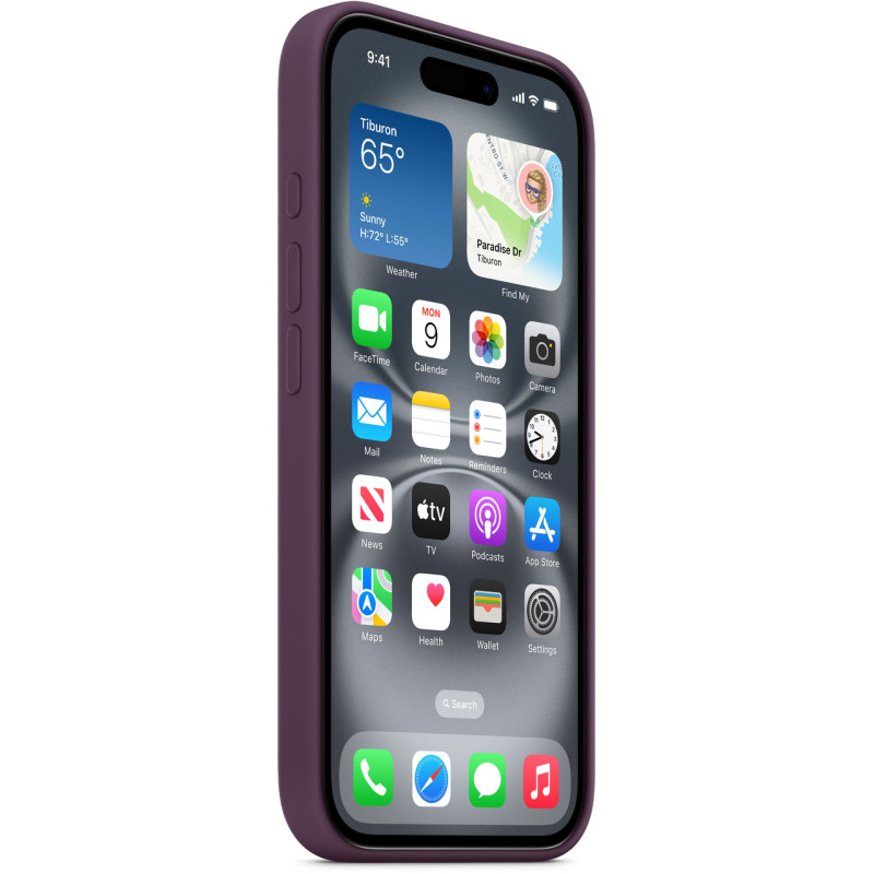 Накладка iPhone 16 Plum Silicone Case MagSafe MYY43