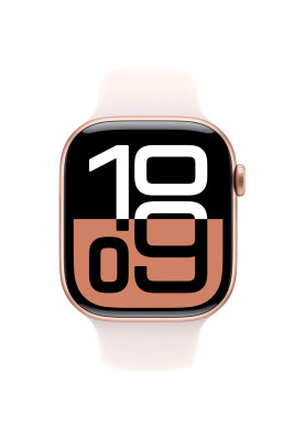 Apple Watch Series 10 GPS 46mm Rose Gold Aluminum Case with Light Blush Sport Band S/M MWWT3