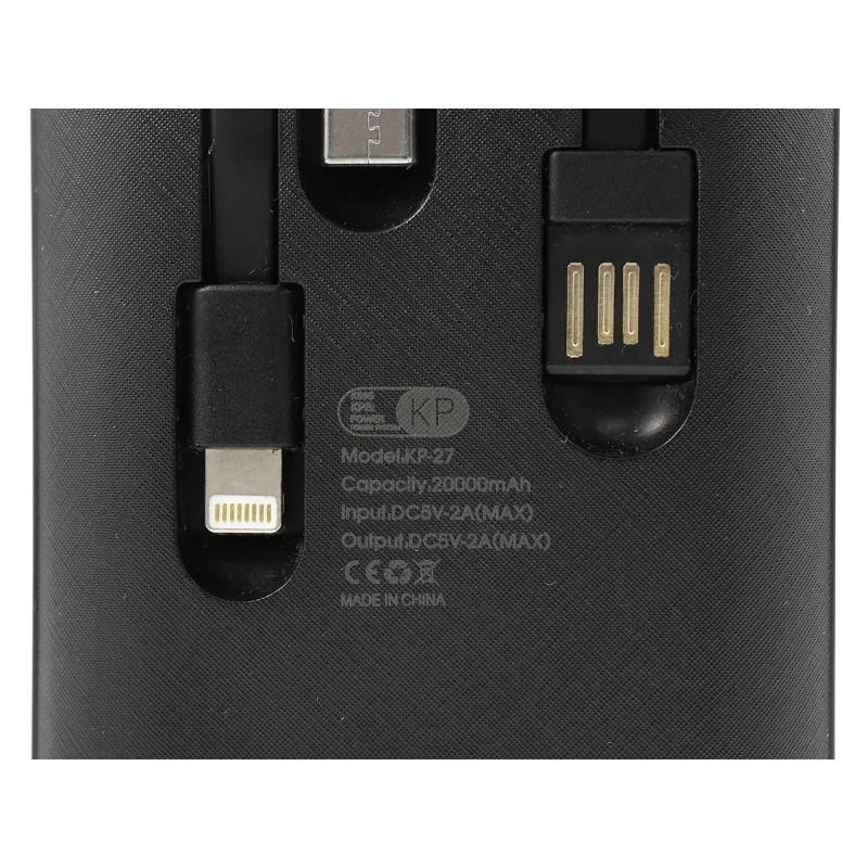 Power Bank King Power KP-27 20000mah 3.7V 4 in 1 black