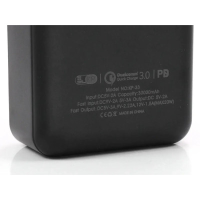 Power Bank King Power KP-33 30000mah 20W QC3.0 black