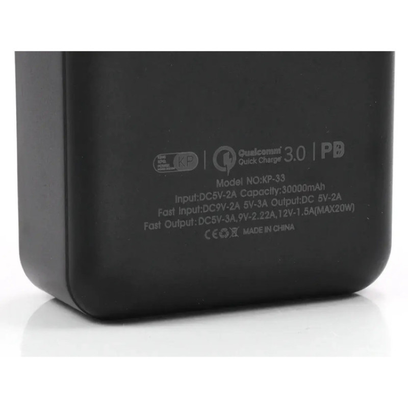 Power Bank King Power KP-33 30000mah 20W QC3.0 black