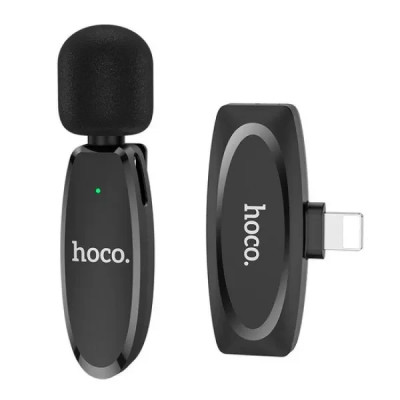 Мікрофон Hoco L15 Lightning Crystal lavalier wireless digital microphone black