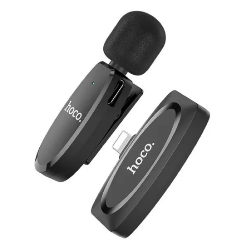Мікрофон Hoco L15 Lightning Crystal lavalier wireless digital microphone black
