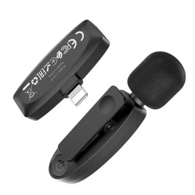 Мікрофон Hoco L15 Lightning Crystal lavalier wireless digital microphone black