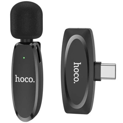 Мікрофон Hoco L15 Type-C Crystal lavalier wireless digital microphone black
