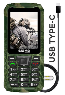 Телефон Sigma X-treme PR68 Type-C Khaki Гарантія 12 місяців