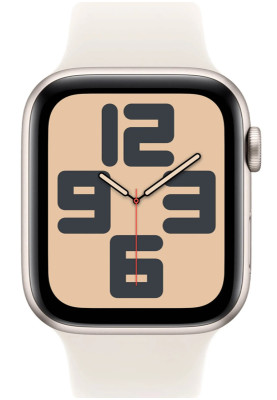 Apple Watch SE 2 2024 GPS 44mm Starlight Aluminium with Starlight Sport Band M/L MXEV3