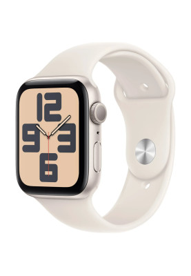 Apple Watch SE 2 2024 GPS 44mm Starlight Aluminium with Starlight Sport Band M/L MXEV3