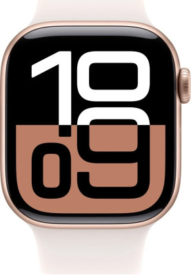 Apple Watch Series 10 GPS 42mm Rose Gold Aluminum Case with Light Blush Sport Band S/M MWWH3