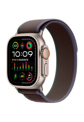 Apple Watch Ultra 2 GPS + Cellular 49mm Titanium Case with Blue/Black Trail Loop - M/L MRF63, MRFR3