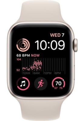 Apple Watch SE 2 GPS 44mm Starlight Aluminium with Starlight Sport Band MNJX3