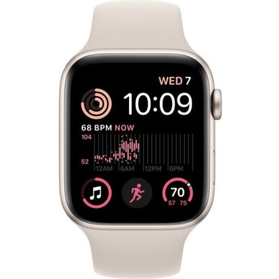 Apple Watch SE 2 GPS 44mm Starlight Aluminium with Starlight Sport Band MNJX3