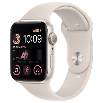 Apple Watch SE 2 GPS 44mm Starlight Aluminium with Starlight Sport Band MNJX3