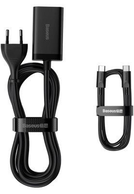 МЗП Baseus 65W GaN3 Pro Desktop 2USB-A/2USB-C cable Type-C to Type-C 100W (CCGP040101) black 1m