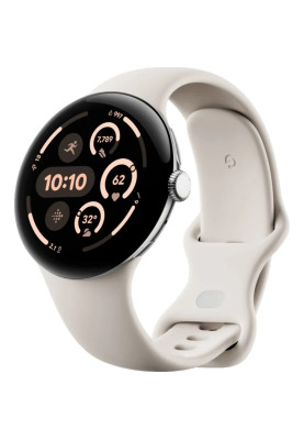 Smart Watch Google Pixel Watch 3 45mm Wi-Fi Polished Silver/Porcelain Band Global version