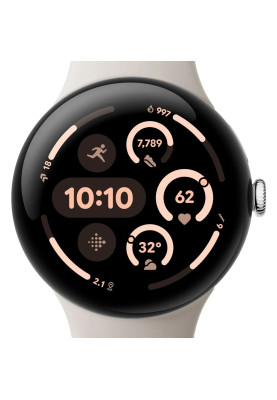 Smart Watch Google Pixel Watch 3 45mm Wi-Fi Polished Silver/Porcelain Band Global version