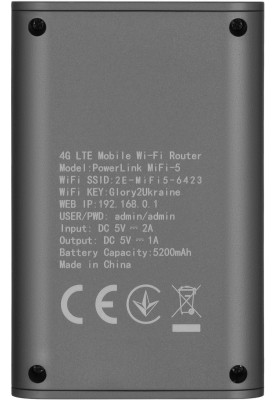 Модем 4G / 3G + Wi-Fi роутер 2E PowerLink MiFi-5 (694743655339)