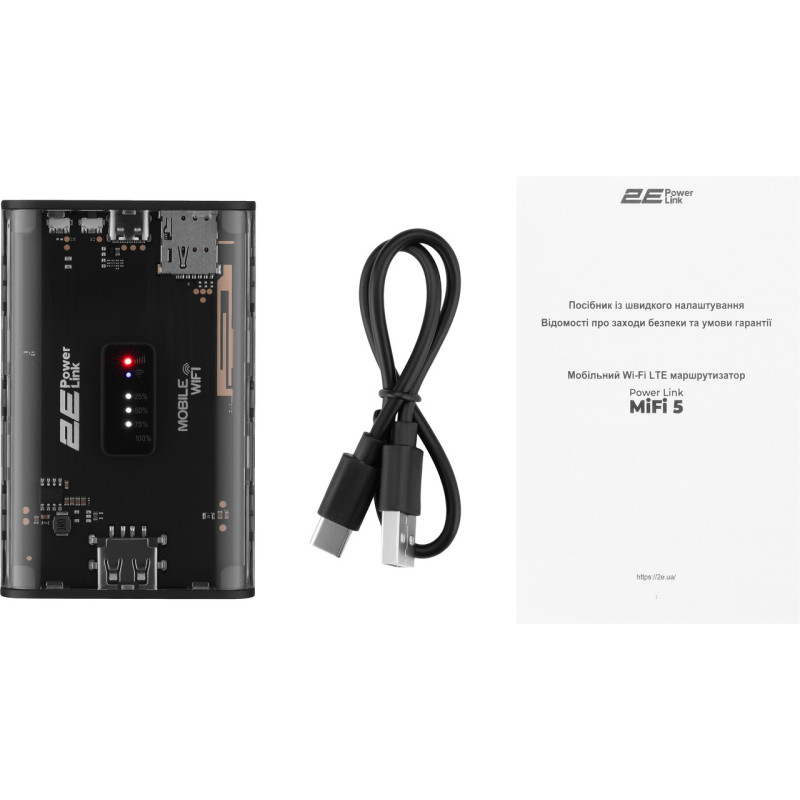 Модем 4G / 3G + Wi-Fi роутер 2E PowerLink MiFi-5 (694743655339)