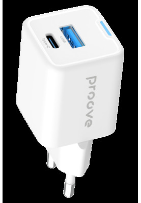 МЗП блочок 25W GaN USB-A/2USB-C Proove Pocket GaN Plus white (WCPG25111202) UA