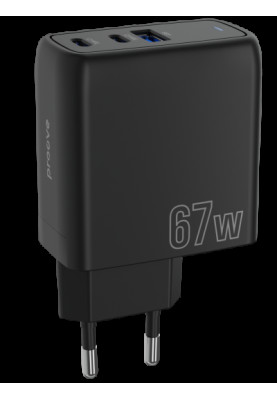 МЗП блочок 67W GaN USB-A/2USB-C Proove Shot black UA