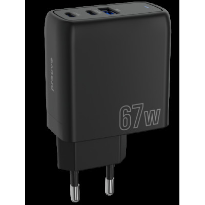 МЗП блочок 67W GaN USB-A/2USB-C Proove Shot black UA