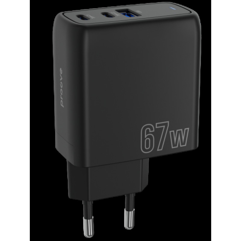 МЗП блочок 67W GaN USB-A/2USB-C Proove Shot black UA