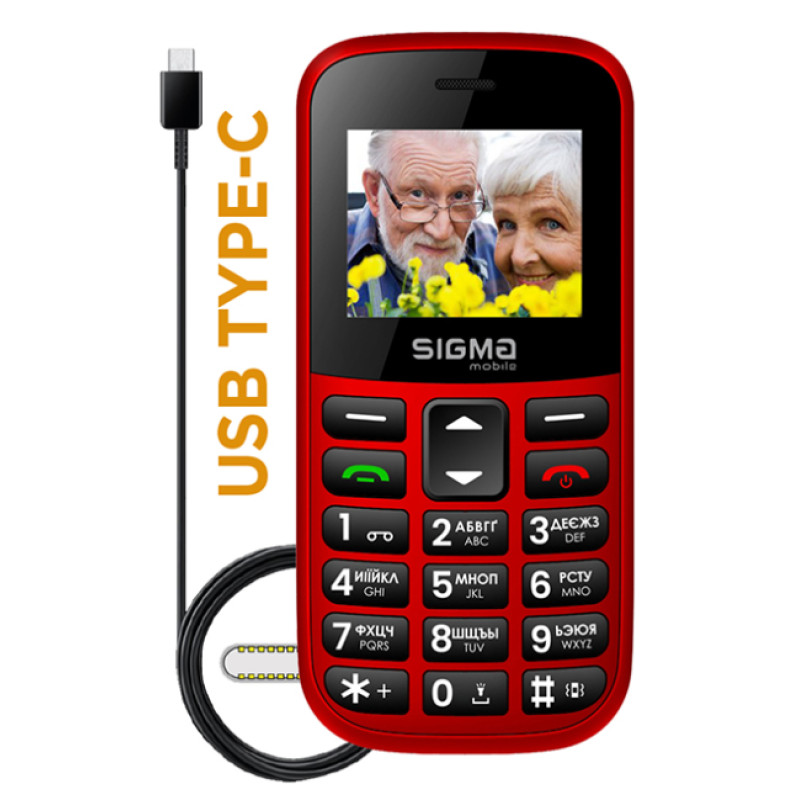 Телефон Sigma Comfort 50 CF115 Easy Red UA UCRF