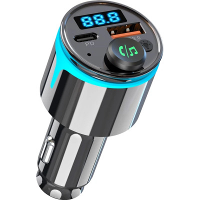 FM-модулятор/дисплей 30W (PD+QC3.0) Type-C+USB Proove Nexus black UA (FMNX30110001)